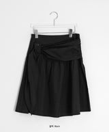 Dunkey Shirring Wrap Midi Skirt