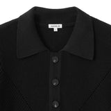 スラッシュパンチングハーフニット[Black]