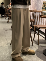 Ever Soft Wool Side Banding Wide Slacks