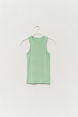 (W) Bean Ribbed Sleeveless