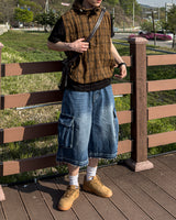 Faded Vintage Bermuda Cargo Denim