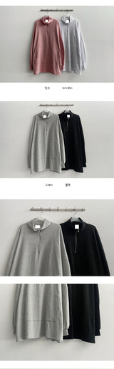 サリポケットハーフジップアップドレス (4 colors)