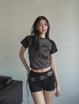 Memory Raglan Semi Crop Tee