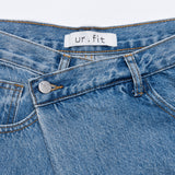 ラップウエストワイドフィットデニムパンツ code 18104
