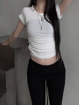 basic shirring short sleeve (2color)