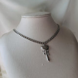 [NMIXX Bae Necklace] メルティングハートサージカルチェーンネックレス