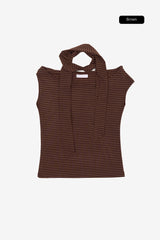 Thira stripe 2-way tee