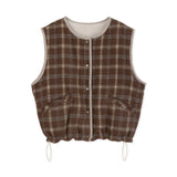 FLEECE REVERSABLE CHECK VEST 