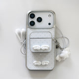 キー チャーム セット✨ 3D エンジェル ウィング ドット AirPods ケース
