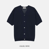 LMN ローレンVネック半袖カーディガン (4 colors)