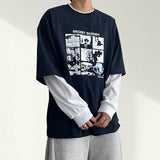 ガットウィット レイヤード スウェットシャツ Tシャツ (3 colors)