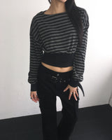 ストライプバンディングクロップMTM