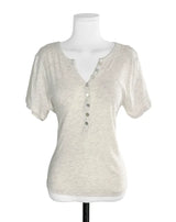 list button loose short sleeve tee