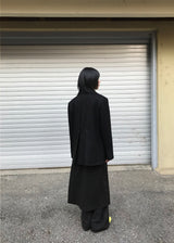  PLEATS WRAP BUTTON SKIRT