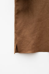 Linen half shirts (Brown)