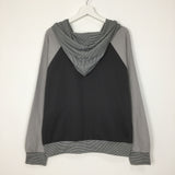 Block Cutout Hoodie Zip-Up