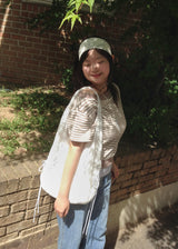 [shiwonderful x voor] Floral Lace Hair Band_Cream