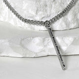 ss-classic chain レタリングラインバーネックレス_silver
