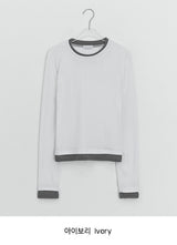 ネオンカラーマッチングレイヤード長袖Tシャツ