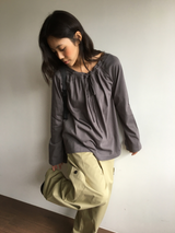 Hema Eyelet Shirred T-shirt (2color)