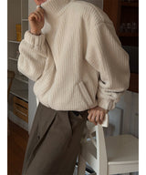 [Unisex] ソフトタッチハイネックフリースジップアップ(3color)