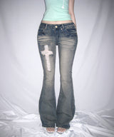 cross damage bootscut pt