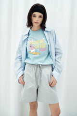 25SS WOMAN SURFING OPANCHU USAGI STANDARD SHORT SLEEVE T-SHIRT SKYBLUE