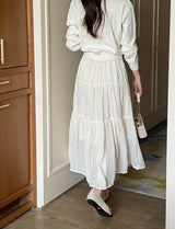 Elvia Lace Surgical Tiered Banding Skirt