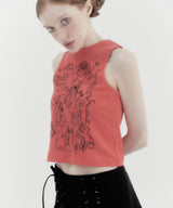 ドリームガールノースリーブTシャツ Orange