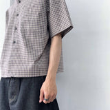 リラックスド ファインチェック シャツ