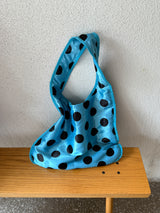 aqua blue dot bag