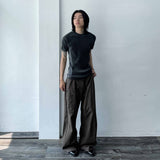 レトロ ウォッシュド シルエット カーゴパンツ