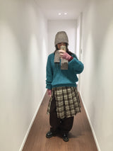 [MD Pick]ウールタッチブラッシュVネックニット (4 Colors)