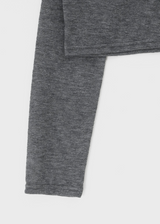 [MADE] Bessian Summer Knit Feel Crop Long Sleeve T-shirt