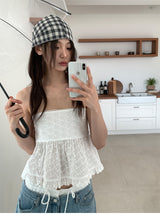 SMOKE PUNCHING BLOUSE TOP