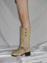 2way button folding boots