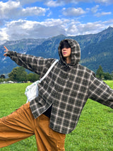 オーセンティックフーディーチェックシャツ2C