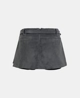 Velie Corduroy Belt Mini Skirt