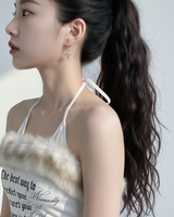 [少女時代 テヨン Piercing] ラブ プラネット ハギーズ ピアス - Silver Color