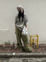 Luzi Round Wide Casual Long-Sleeve T-Shirt