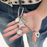 Alice Logo Heart Star Keyring