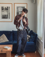 Dane raw wide denim