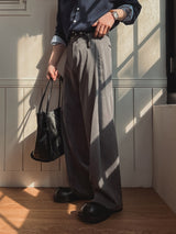 Nade deep pintuck slacks