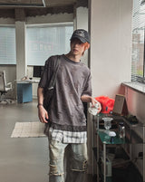 トリプル ダメージ レイヤード ショートスリーブ Tシャツ