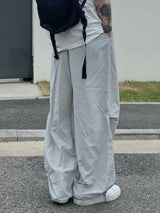 Rebel Silver String Nylon Balloon Pants 2C