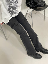Dusty cargo pocket bootcut pants