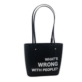 People Slogan Tote Bag
