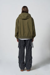Work hood zip-up jacket