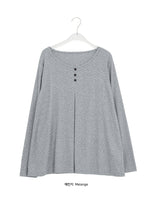 26SS★ [BAONHAUS] Latte Flower Over Long Sleeve Tee