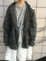 Unbalanced Shirring Long Sleeve